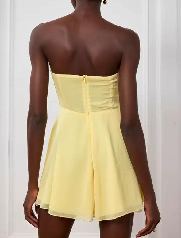 Eugenia Sleeveless Diamond Hollow Out Mini Dress