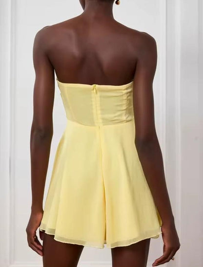 Eugenia Sleeveless Diamond Hollow Out Mini Dress