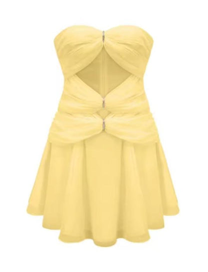 Eugenia Sleeveless Diamond Hollow Out Mini Dress