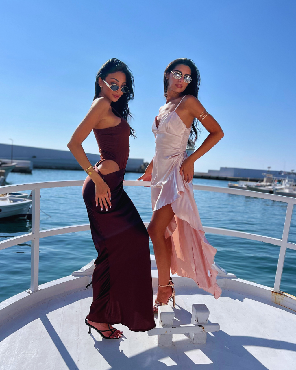NYC sexy classy long satin dress elite collection