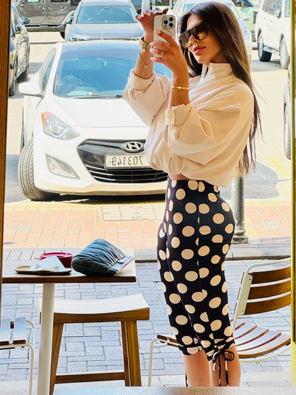 Polka dot capri pants