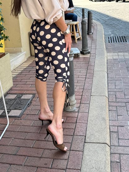 Polka dot capri pants