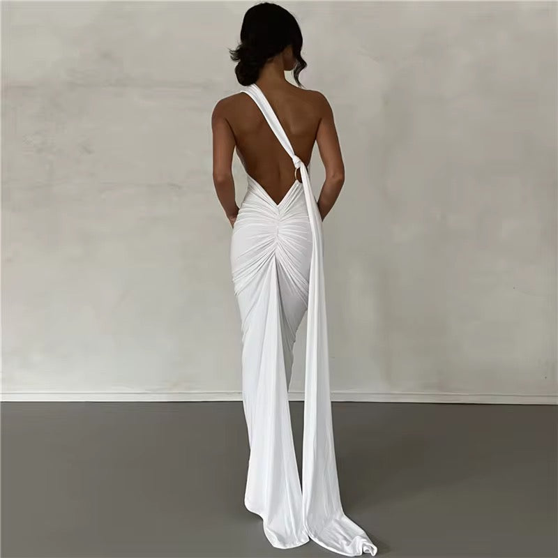 Sexy back dress Long