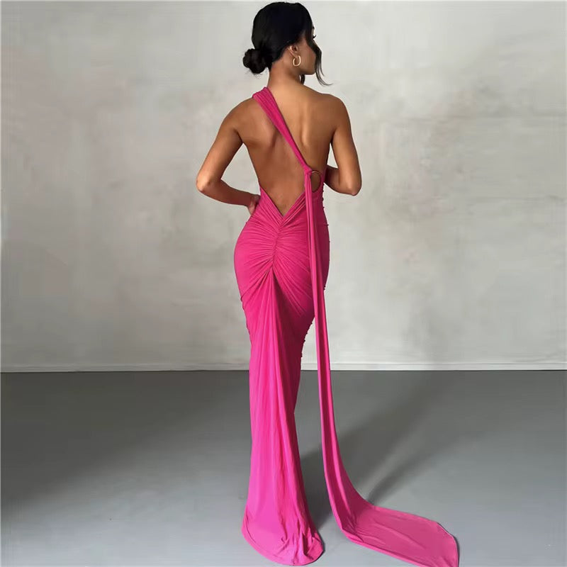 Sexy back dress Long
