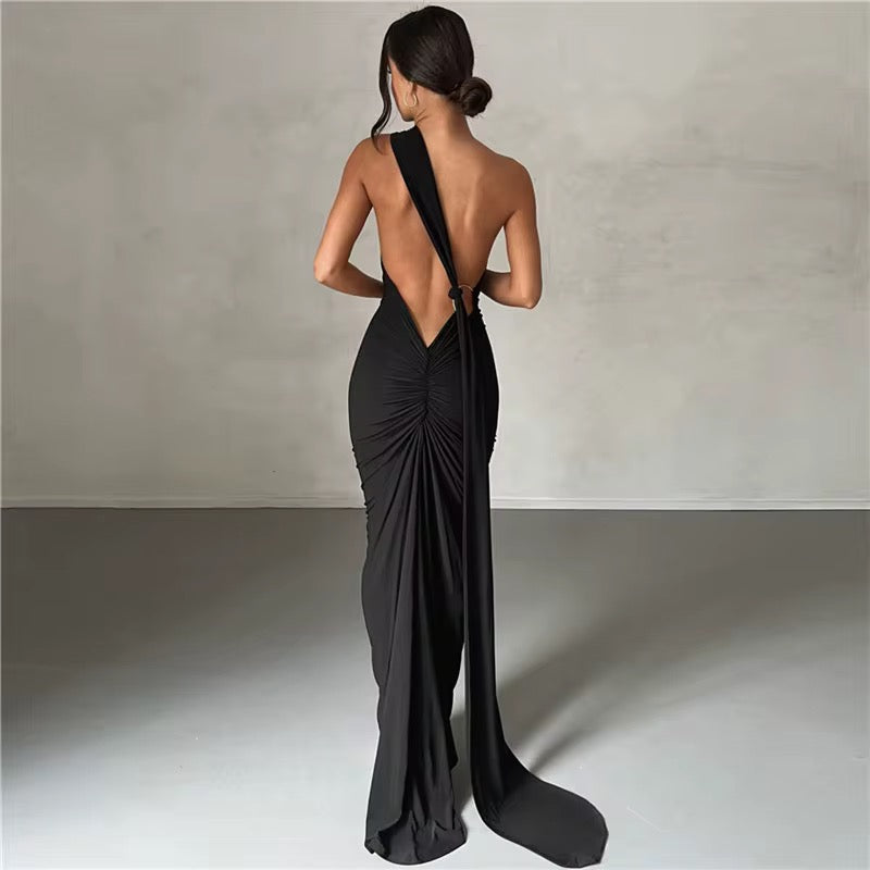 Sexy back dress Long