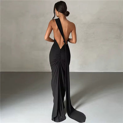 Sexy back dress Long