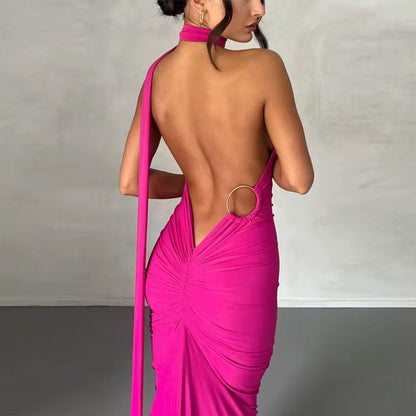 Sexy back dress Long