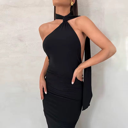 Sexy back dress Long