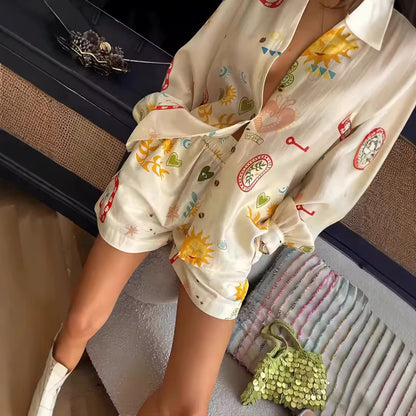 Art Deco shorts set