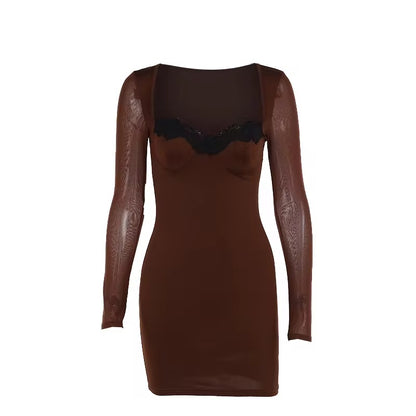 Mini lace trim Dress