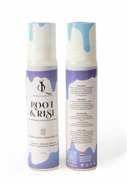 Hemp Seed Oil Hair Spritz: Light Musk Scent, Root-Lifting, Shine-Enhancing 150ML