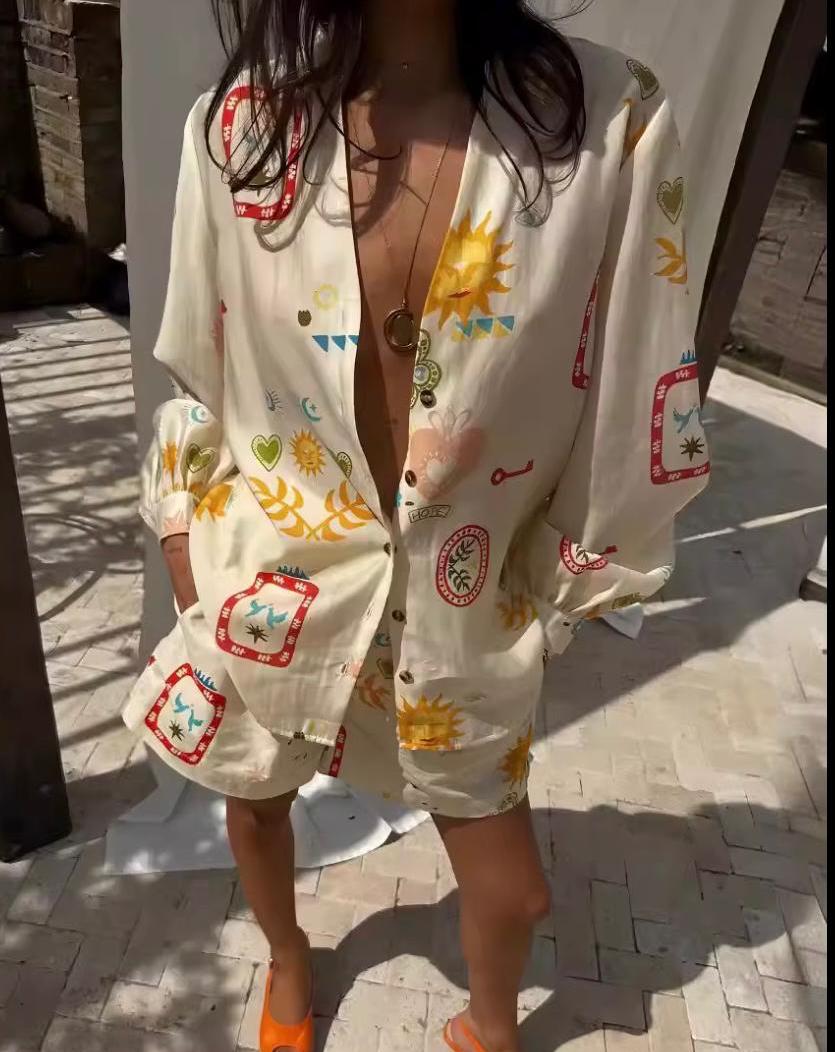 Art Deco shorts set