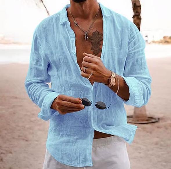 Classic Linen button down Unisex shirt