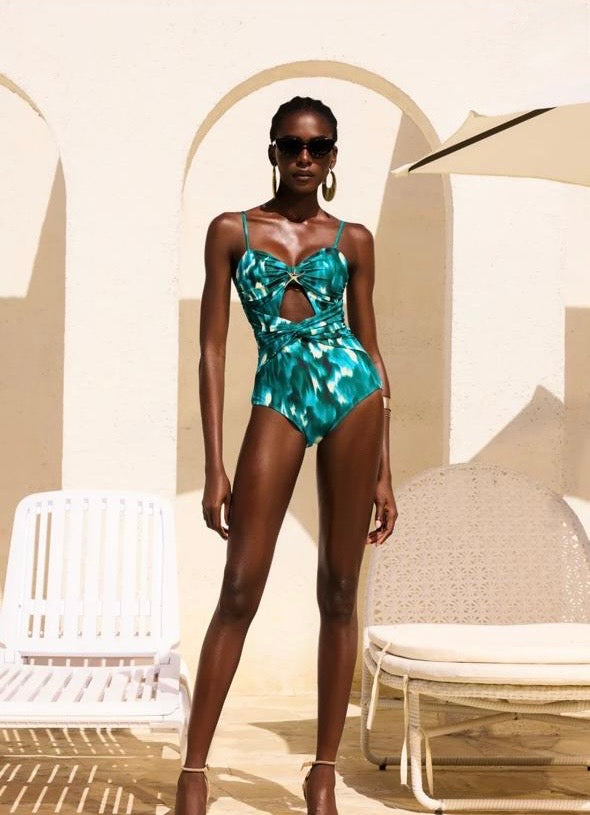 Habana print green set