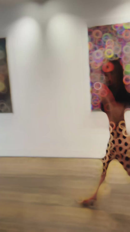 Polka dot capri pants